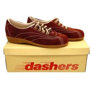 Dashers Vintage Sneakers Youth 12.5 C Deadstock Rust Suede Contrast Stitch 70s